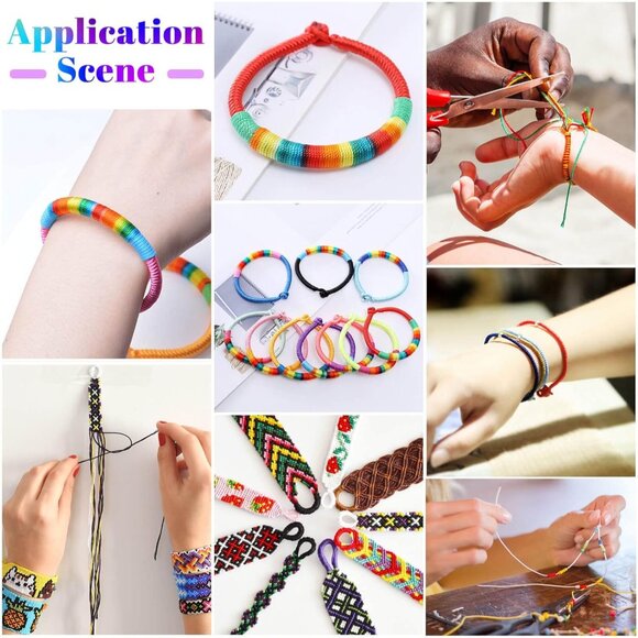 Nylon String for Bracelets, 20 Rolls Chinese Knotting Cord Nylon Beading Thread - Picture 4 of 7